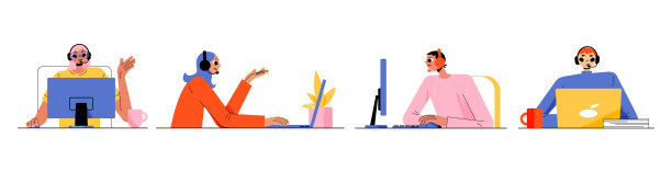 呼叫中心，客户支持服务，在线帮助图片下载