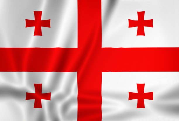 挥舞乔治亚州旗的插图图片下载