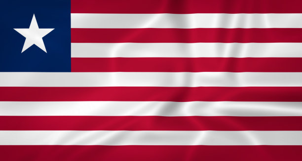 挥舞利比里亚国旗的插图图片下载