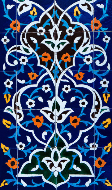 阿拉伯建筑图案五颜六色。图片下载