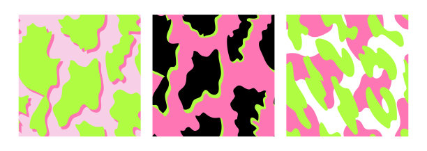 一套迷幻的动物无缝模式图片下载