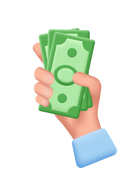 人手握绿色钞票。节省，退款，保留或赢得。图片下载