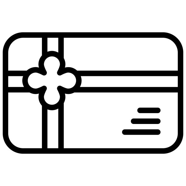 黑色星期五促销礼品卡线条设计图片下载