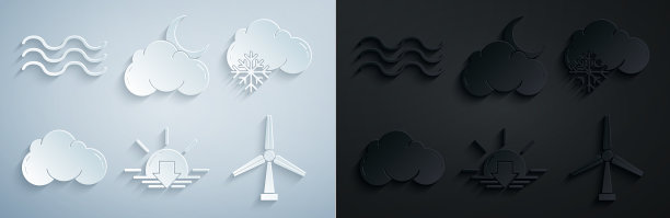 集日落云与雪风轮月图片下载