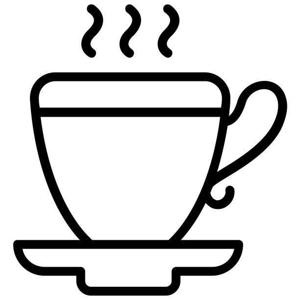 茶杯线图标孤立图片下载