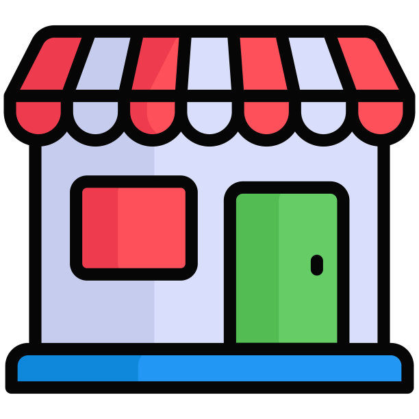 商店填充线风格，黑色星期五购物，销售图标设计。图片下载