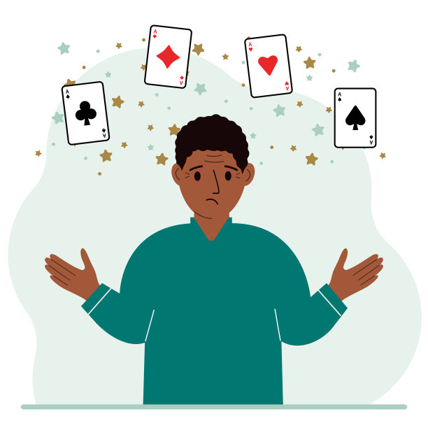 男人拿着扑克牌。打出4张a或4张a的组合。图片下载