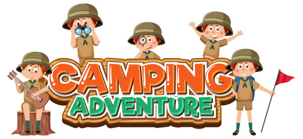 一群露营的孩子图片下载