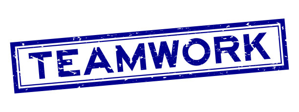 垃圾蓝色团队字方形橡胶印章邮票在白色背景图片下载