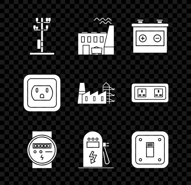 设置高压电极和煤电线路图片下载