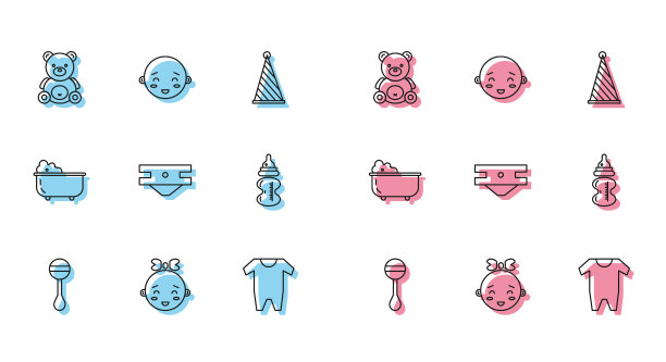 集线拨浪鼓婴儿玩具快乐小女孩头图片下载