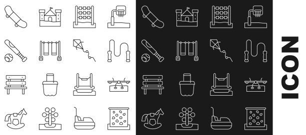 设线攀岩墙跷跷板跳绳抽打图片下载