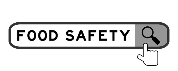 搜索横幅字食品安全与移交放大镜图标在白色背景图片下载