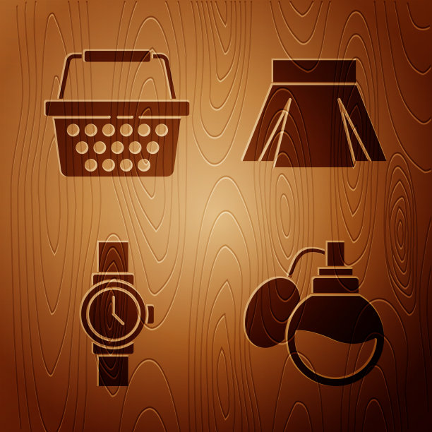 集香水购物篮和腕表图片下载