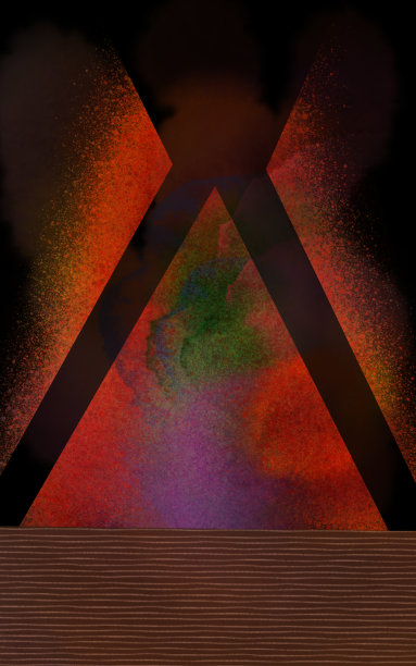 美丽抽象的红色舞台背景图片下载