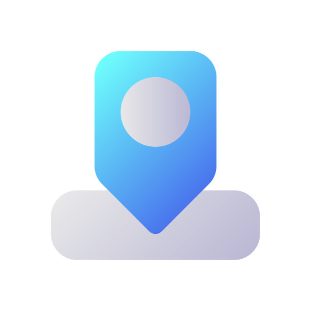 定位针像素完美的平面渐变双色ui图标图片下载