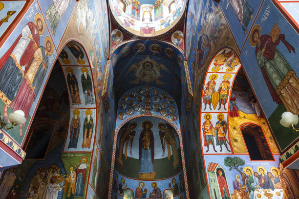 欧洲格鲁吉亚第比利斯的圣米哈伊尔·特韦里教堂内部图片下载