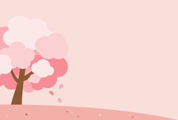 简单可爱的樱桃树插画图片下载