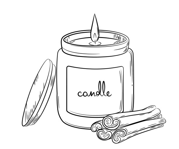 肉桂香气的蜡烛图片下载