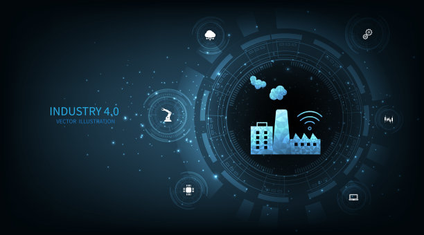工业4.0概念设计。图片下载