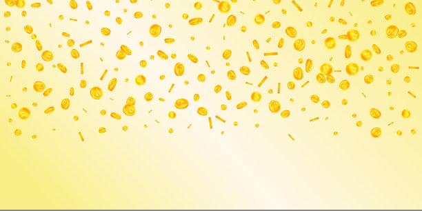 俄罗斯卢布硬币下落。分散金擦图片下载