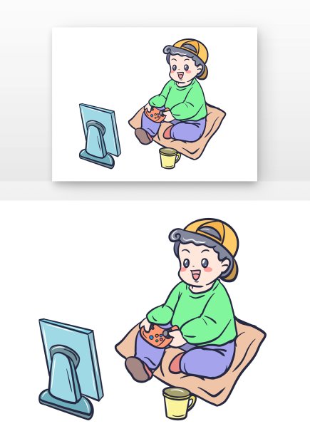男孩坐在地上打游戏图片下载