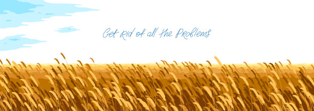 麦田风光宁静宁静的景观矢量插画，让人忘记所有的烦恼和放松的概念。图片下载