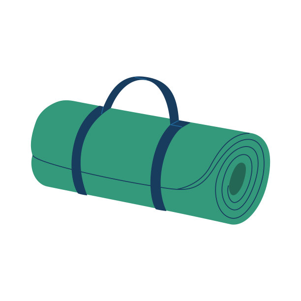 绿色瑜伽垫，适合家庭或健身房锻炼。图片下载