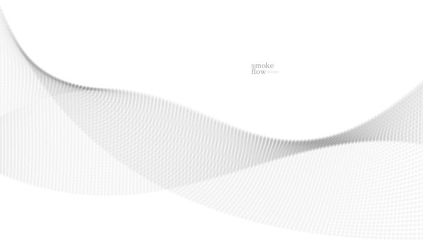 矢量抽象背景与波流动的粒子，烟雾流动的浅灰色设计，平滑和柔软放松的形象。图片下载