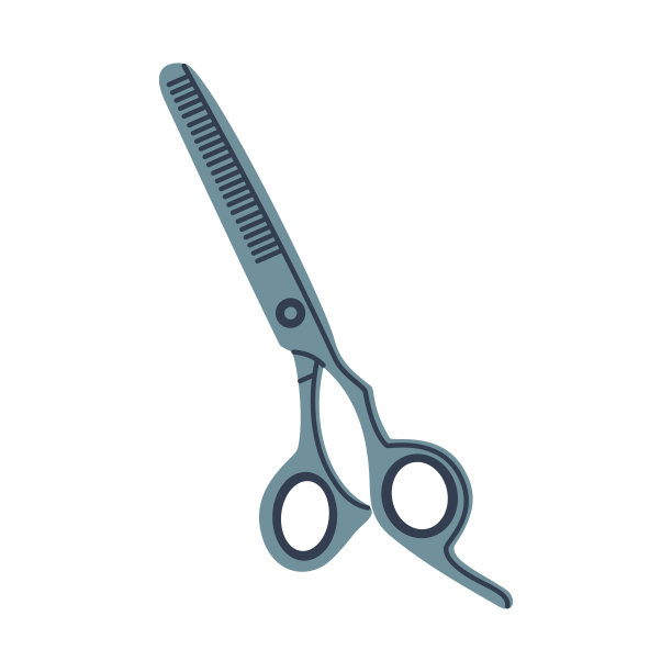 美发剪刀。理发店的设备。图片下载