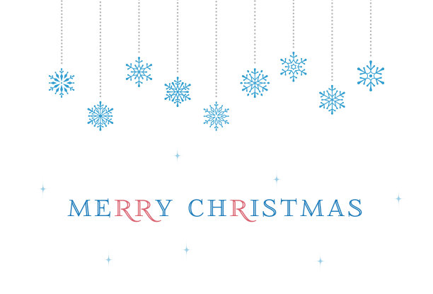 有雪花装饰的圣诞卡图片下载
