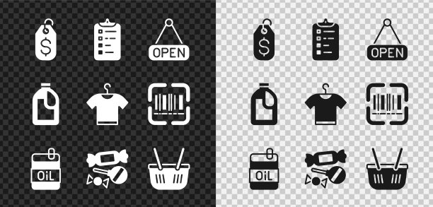 设置价格标签与美元购物清单挂图片下载