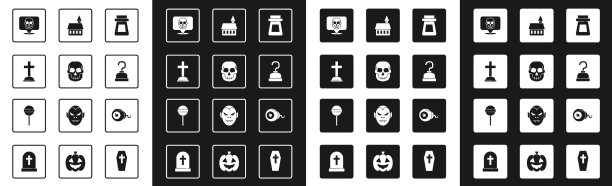 套瓶与药水骷髅墓碑十字架图片下载