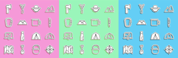 集线风玫瑰旅游帐篷刀露营图片下载