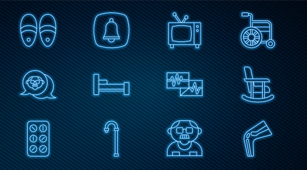 集线骨痛摇椅复古电视床图片下载