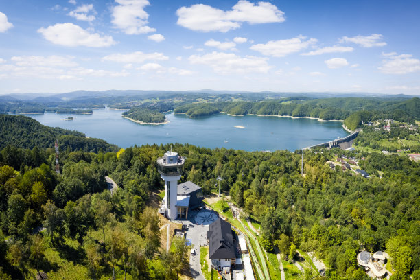 波兰度假——索利纳湖缆车站图片下载