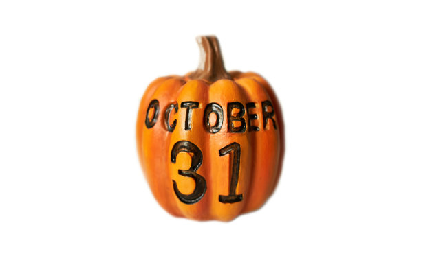 万圣节南瓜孤立在白色上图片下载