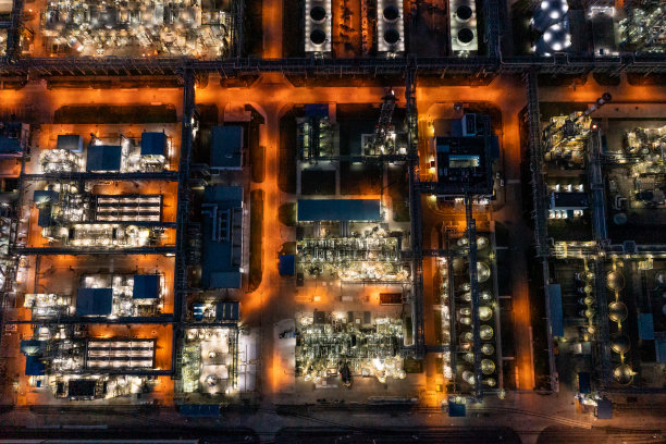 石化总厂炼油厂鸟瞰图图片下载