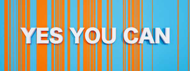 Yes You Can -横幅，标语。图片下载