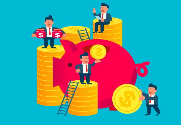 投资或储蓄退休基金，高回报投资增长，银行或银行财务投资顾问，财务规划图片下载