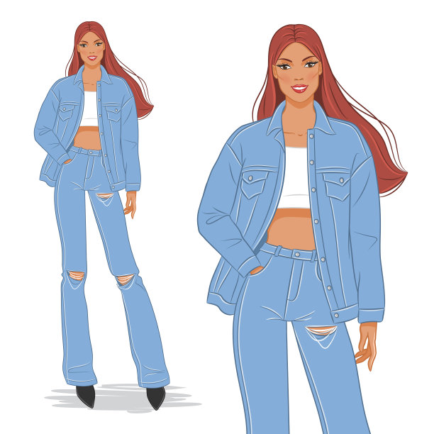 时装模特,矢量图片下载