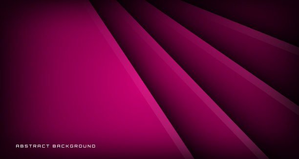 三维品红几何抽象背景重叠层在暗空间与线效果装饰。极简的平面设计元素切割风格概念的横幅，传单封面，卡片，或登陆页图片下载