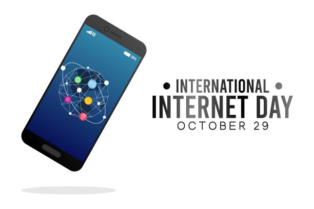 国际互联网日矢量插图。适合制作贺卡、海报、横幅。图片下载