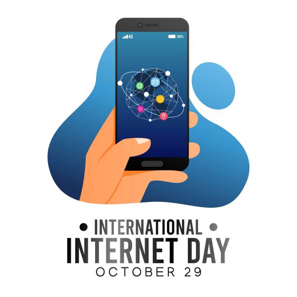 国际互联网日矢量插图。适合制作贺卡、海报、横幅。图片下载