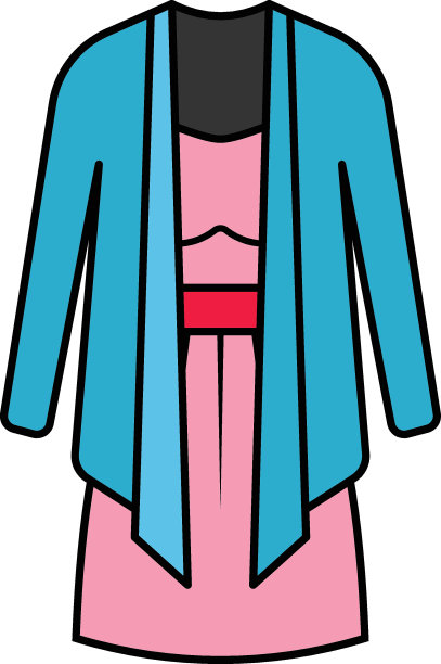 船员宽松的服装矢量颜色图标设计，集合和在时尚符号，服装和装备标志，时装表演和展览库存插图，后台长袍概念图片下载