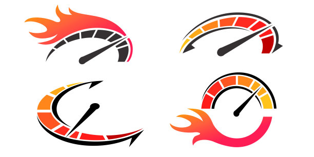 速度标志图标集。速度标志抽象符号设计。矢量图标图片下载