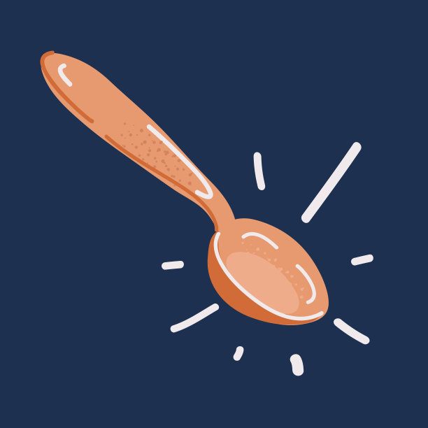 卡通矢量插图的勺子。茶匙图片下载