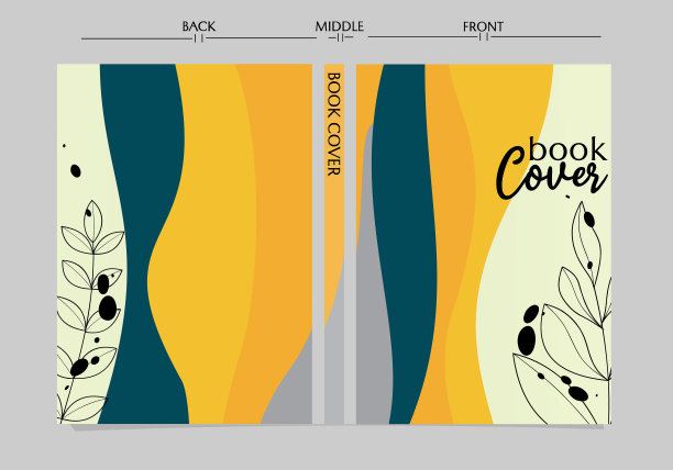 一套抽象的有机曲线波浪形状地球色调背景书封面，年度报告，小册子，传单，海报，传单，平面设计布局模板，A4大小图片下载