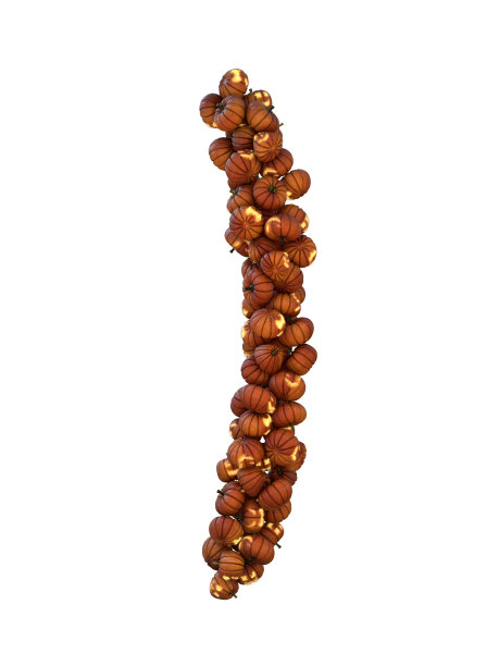 万圣节南瓜灯笼粒子字体支架图片下载