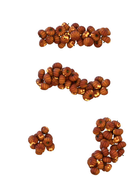 万圣节南瓜灯笼粒子字体波浪波浪破折号逗号满顶图片下载